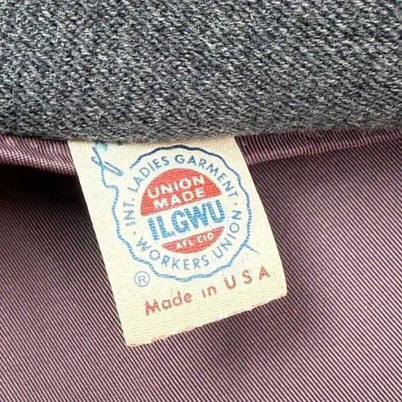 ❌SOLD❌1950's union gray wool and mink fur swing coat by TOWNLEY SAMTERS for NINA - Picture 6 of 14